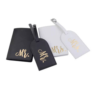 matching Mr. and Mrs. passport and luggage tags Travel set 