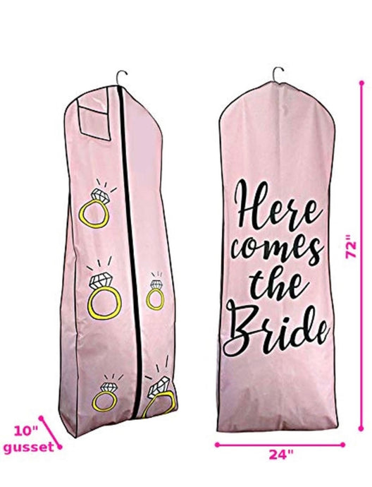 bridal garment bag for wedding gowns and dresses here comes the bride