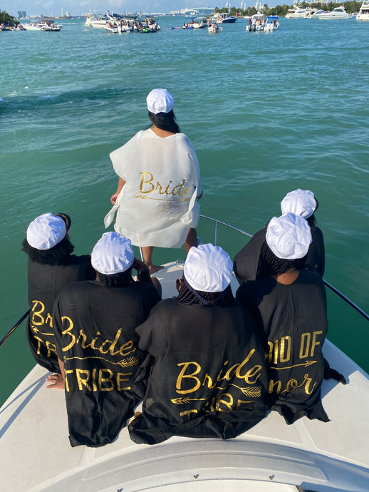 bride tribe bachelorette beach cover up cardigan 